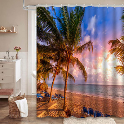 Rideau de douche Tropical Palm
