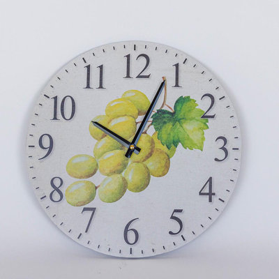 Cluster Of Green Grapes Wall Clock