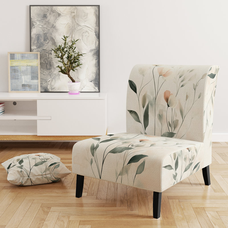 Fauteuil de chambre Abstract Floral, Slipper Armless