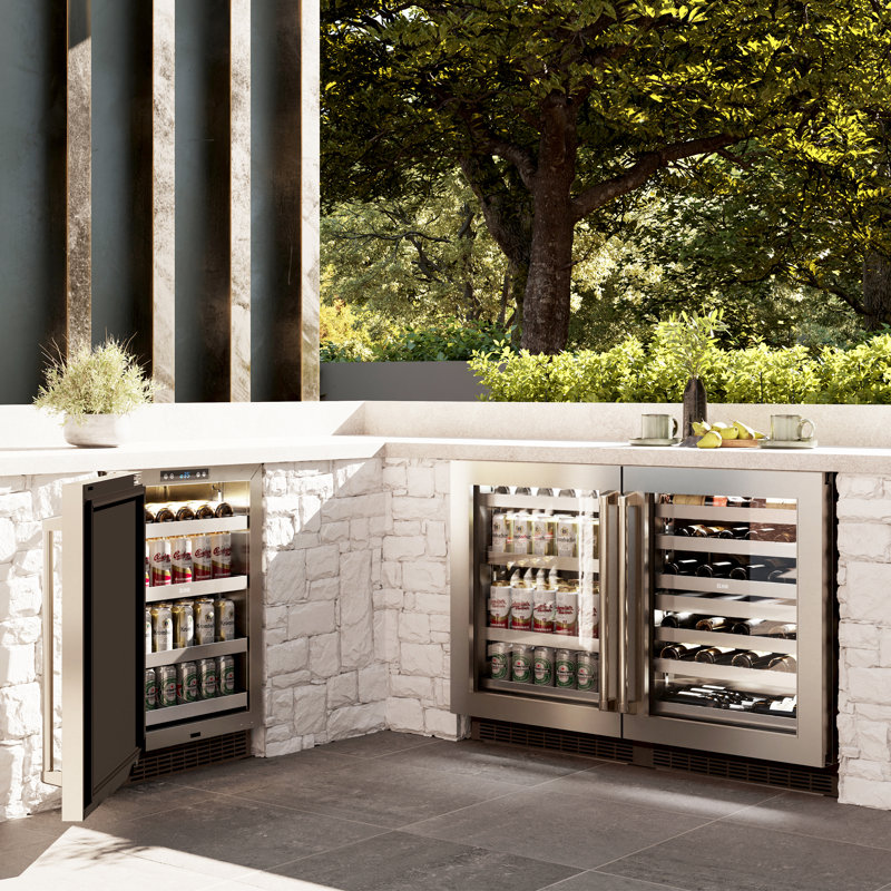 23.88 44 Bottle Wine Refrigerator, Stainless Steel