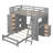 Jarmen Kids Twin Over Twin Bunk Bed with Drawers-1116584380