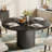 Mid-Century Modern 30"H Round Wood Dining Table For 6, Kitchen Table W/Pedestal-1061095977