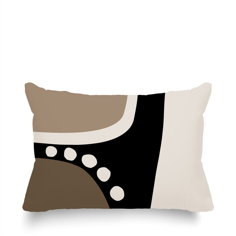 Coussin lombaire réversible intérieur / extérieur Sofi Minimalist, 18"H x 25"W, Beige