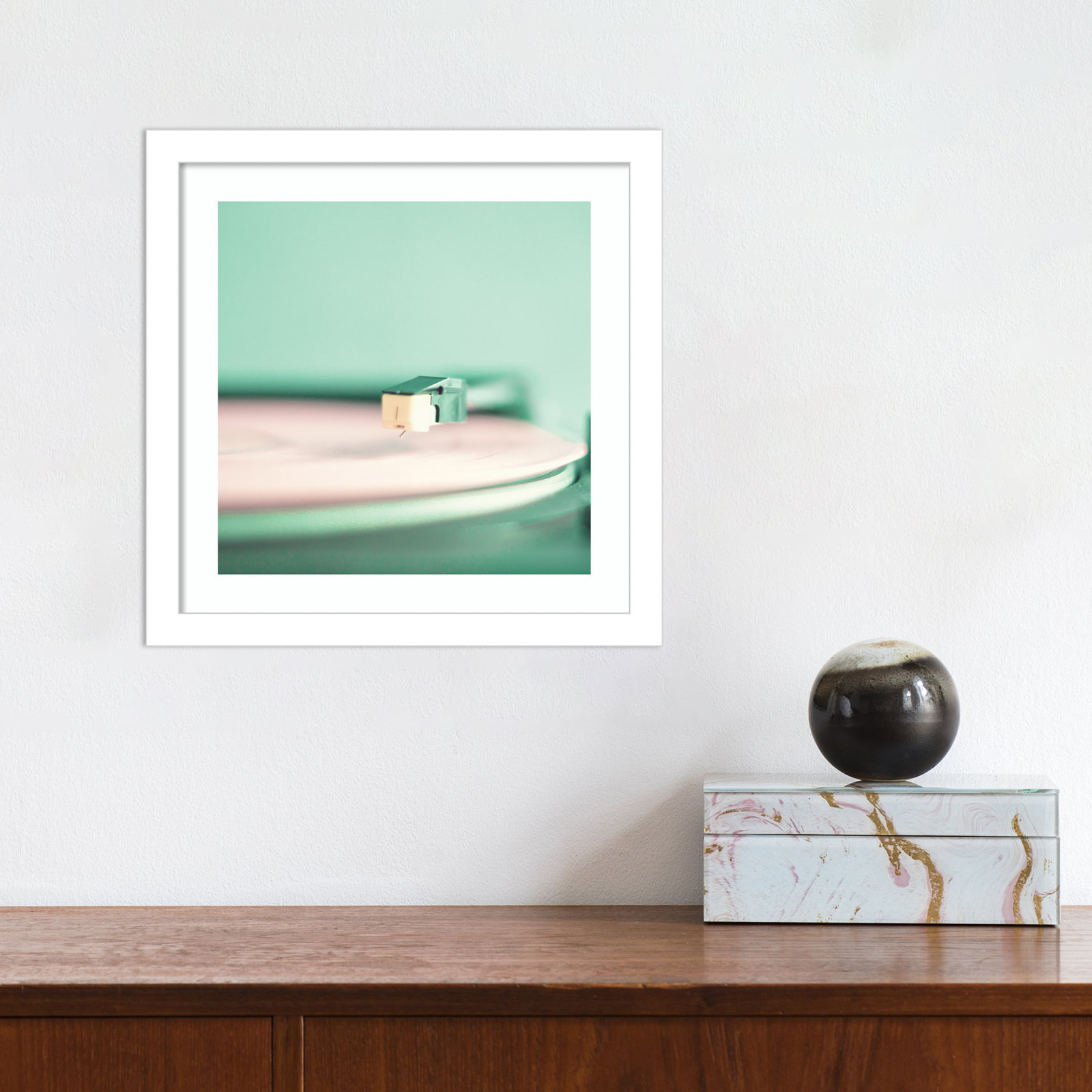 Analogue by Caroline Mint, White, 12.25" H x 12.25" W x 0.88" D