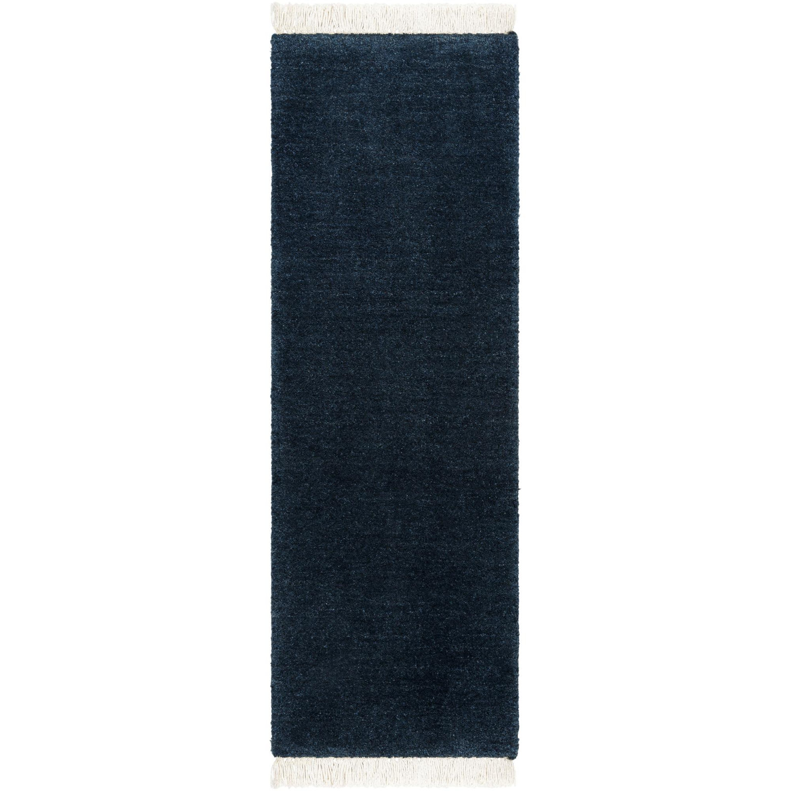 Clio Hand Loomed Wool Navy Rug, Runner 2'6" x 8'