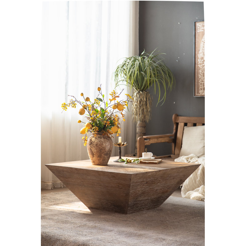 Manhattan Table basse carrée en bois naturel