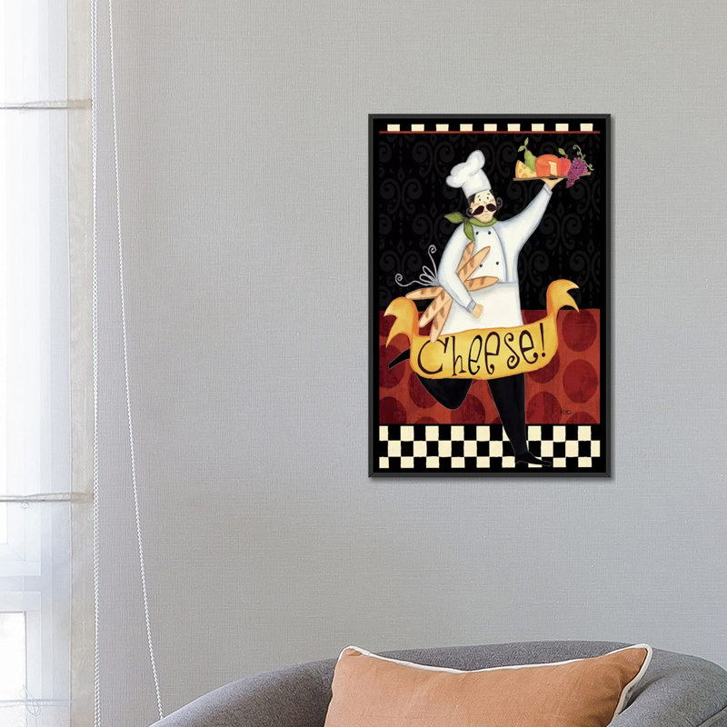 « fromage ! » impression sur toile, reproduction d’art sur toile, Toile avec cadre noir, H 26 po x l 18 po x P 1,5 po