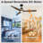 56" Solid Wood Blades Dimmable Propeller Ceiling Fan with LED Light and Remote Control, 3 Color Lights, 6-Speed Reversible DC Motor
