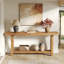 Console en bois massif de 70,86 pouces, table d'entrée très longue, table de canapé