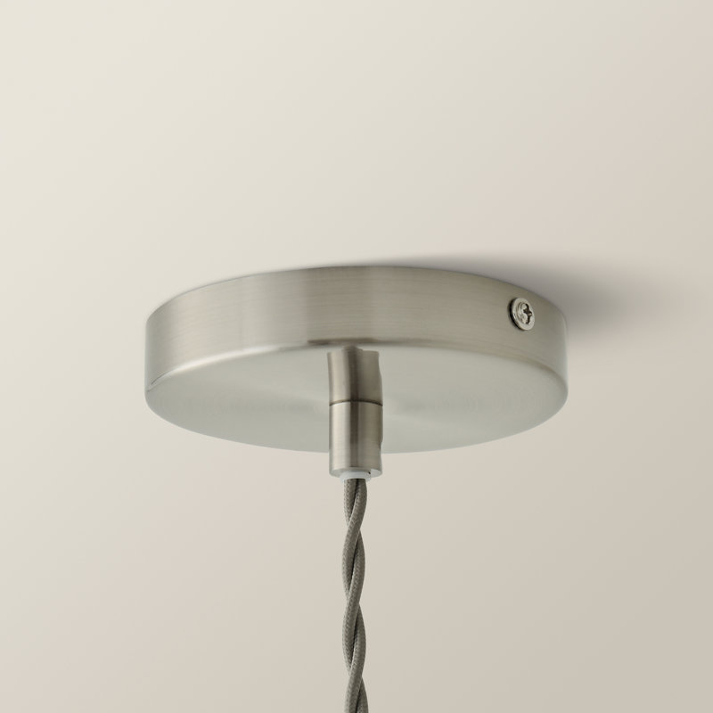 Hudson 19.5cm H Metal Novelty Pendant Shade ( Clip On ) in Silver, Included