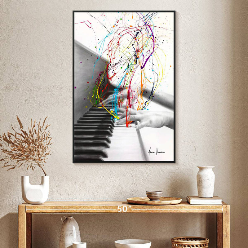 Piano Performance, Floating Frame Black, 27" x 40"