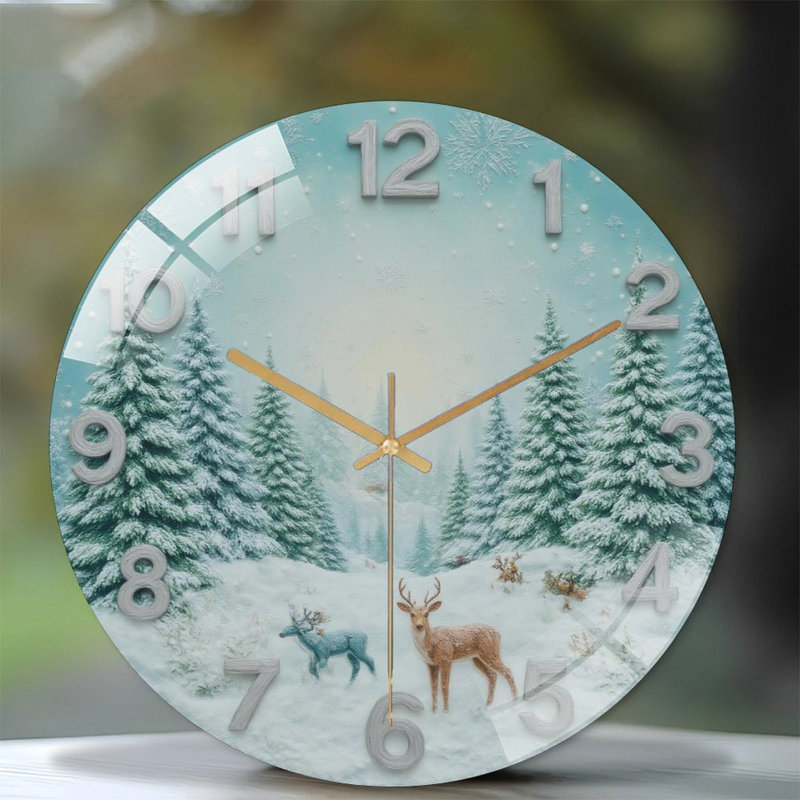 Horloge murale en verre 12 po