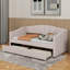 Twin Size Upholstered Daybed With Two Drawers-1007061137