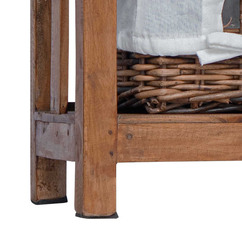 38cm W Solid Wood Bedside Table