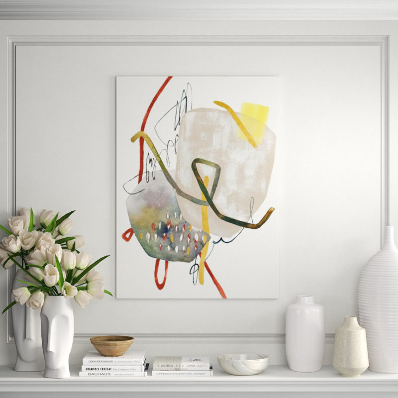 Modern Abstract III Painting by Sara Brown, Glass Coat, 33" H x 24" W x 1.5" D