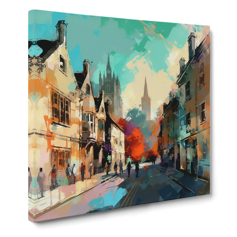City Of Cambridge Expressionism - Print