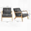 Chaise d'appoint Mid-Century moderne avec structure en bois, chaises de salon rembourrées avec coussin de taille, fauteuil de lecture pour véranda de chambre à coucher-1095798003
