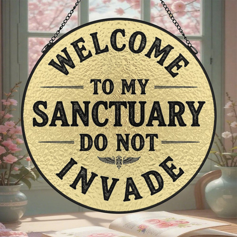 Welcome To My Sanctuary, 3,5 x 3,5 po (9 x 9 cm)