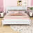 Disaya Wooden Platform Bed with Headboard and Footboard-164115064-164115047