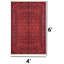 Tapis traditionnel rouge foncé à imprimé tribal