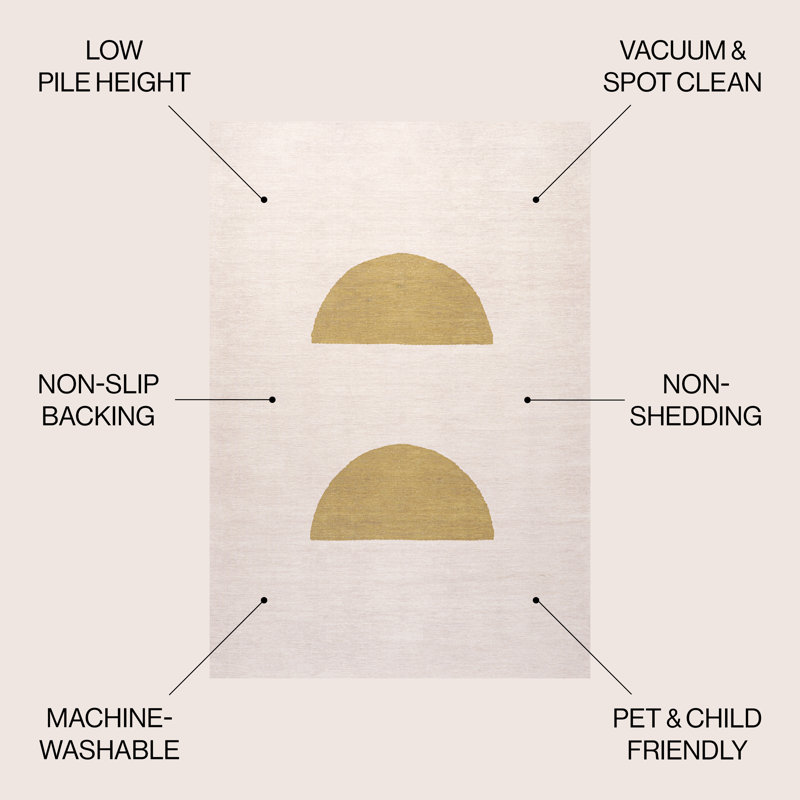 Tapis crème / mousse Ashaunti, Rectangle 7 pi 10 po x 10 pi