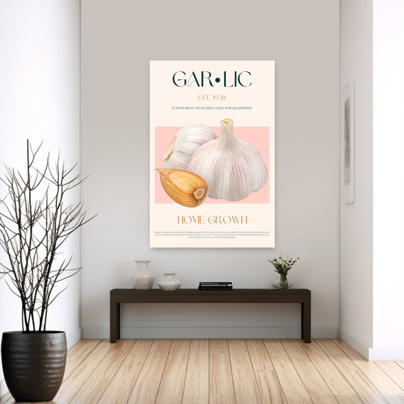 Fresh Home Grown Garlic by Nazma Khokhar - Wrapped Canvas Print, 152.4 cm H x 101.6 cm W