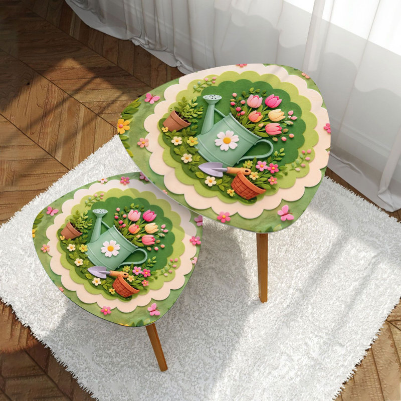 Ensemble de 2 tables gigognes Triangle Nesting