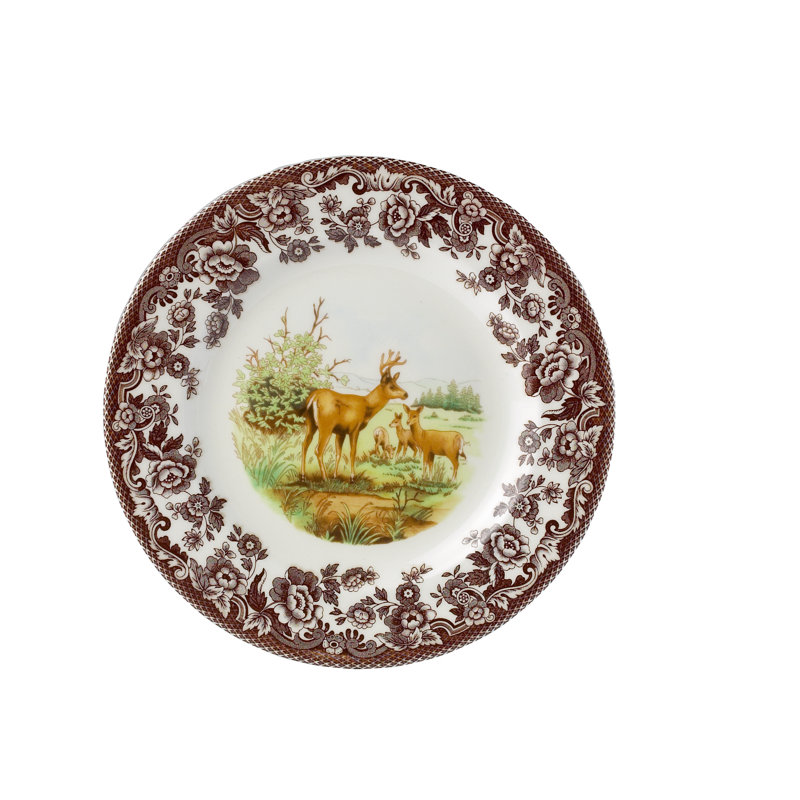 Spode Woodland Am.Wildlife Salad Plate 8" Mule Deer