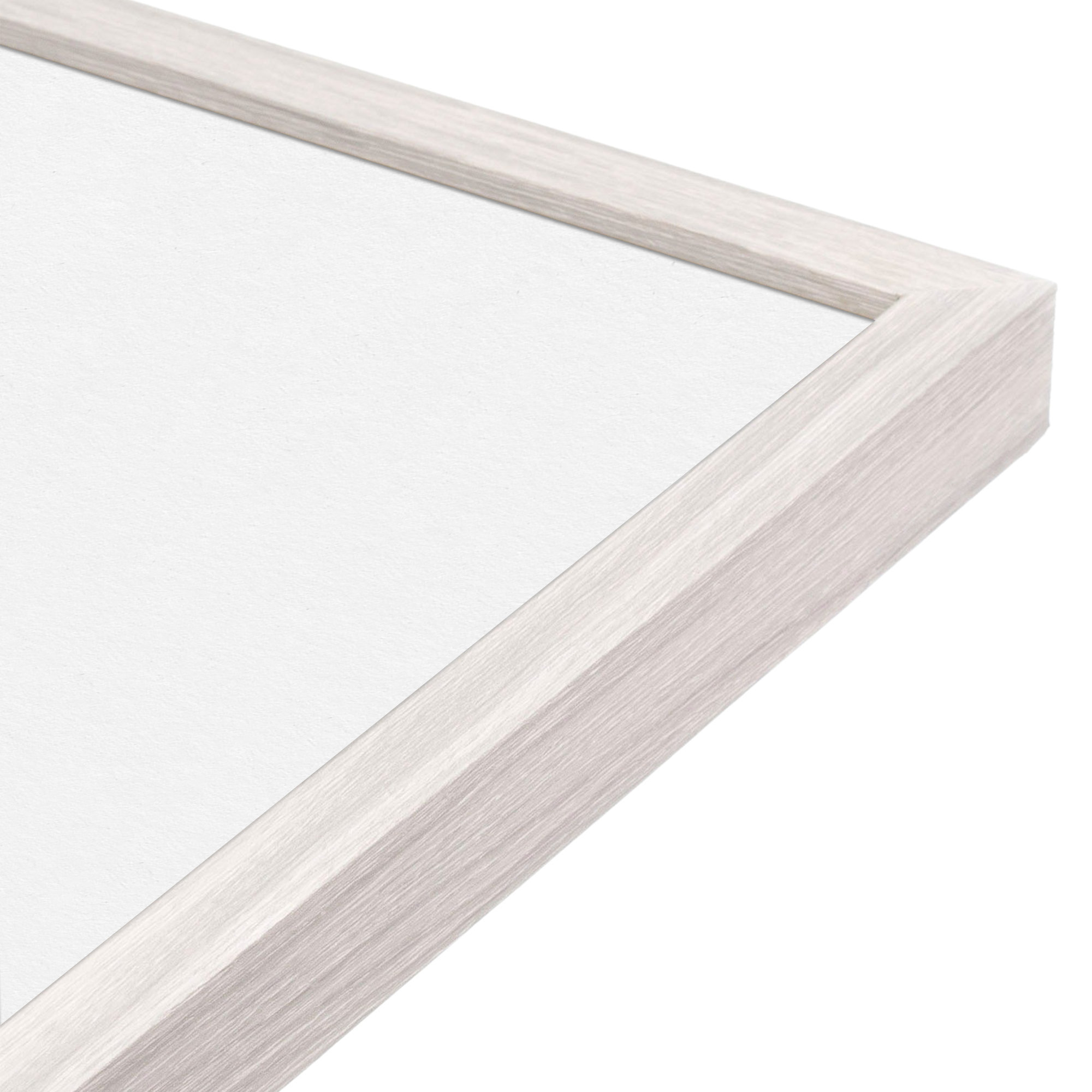 Linetta Wood Picture Frame with Mat, 8" x 10", 16" x 20", White