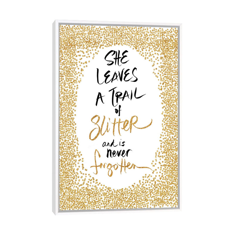 Trail Of Glitter by Sd Graphics Studio - Print on Canvas, 66.04 cm H x 45.72 cm W, White Framed Canvas