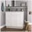 Versatile 36 In. W X 21 In. D X 34.5 In. H In Shaker White Plywood Ready To Assemble Floor Vanity Sink Base Kitchen Cabinet With Left Door-968353002