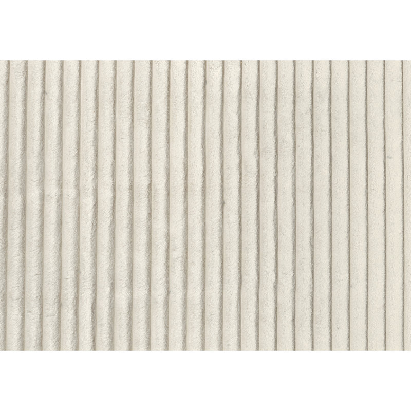 Chaise sans accoudoirs 1pc avec revêtement en velours côtelé beige et structure robuste en contreplaqué, Beige