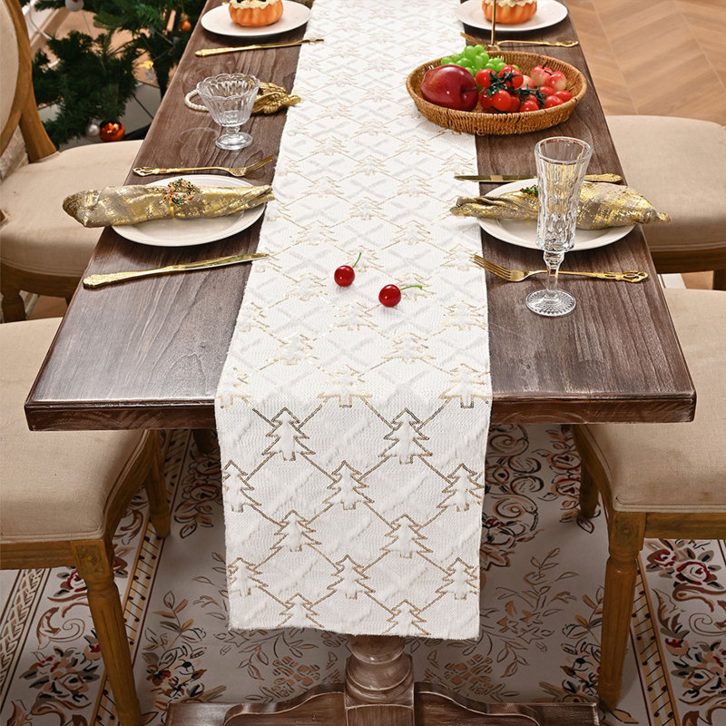 Chemin de table Christmas, White