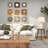 Anthea Mango Wood Handmade Intricately Carved Floral Side End Accent Table with 3 Slender Legs-335338768