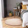 Tristion Cozy Faux Rabbit Fur Area Rug Machine Washable Rug in Beige