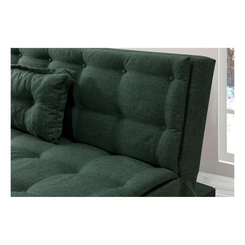 Canapé modulaire d'angle rembourré 88,6 po Sky, Velours vert