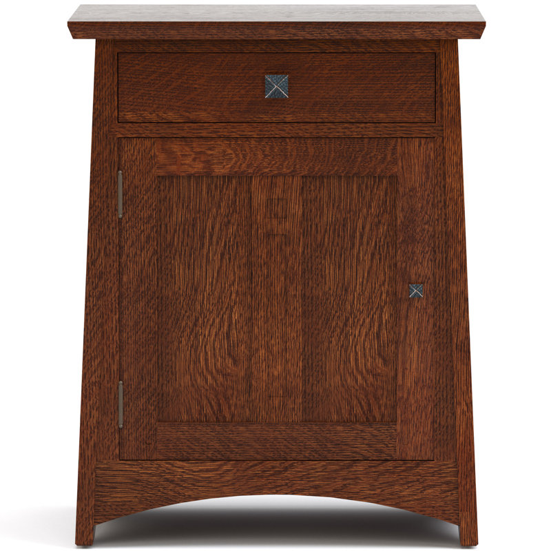 Highlands 1 - Drawer Solid Wood Nightstand, Onondaga, Left