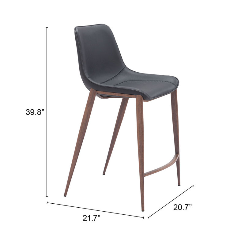 Tabouret de comptoir Eastan, Tabouret de comptoir (siège d'une hauteur de 25,8, Noir