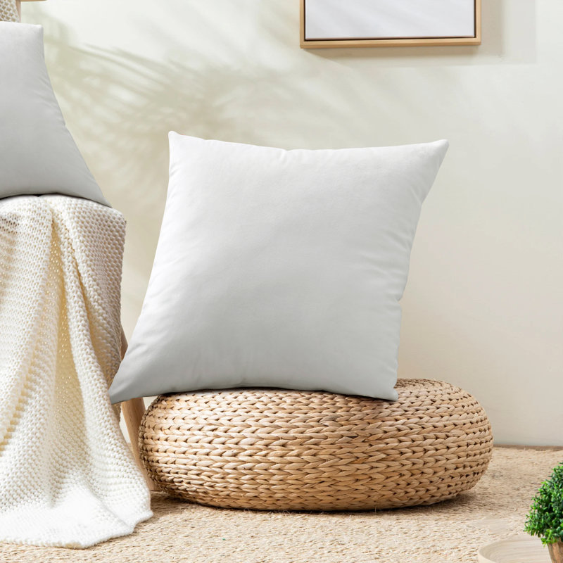 Crushed Velvet Scatter Cushion Cover Set, Off White