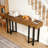 Rustic Console Table With Display Shelf, Perfect For Foyer Or Hallway, Combining Style And Functionality In A Compact Design.-1349554166