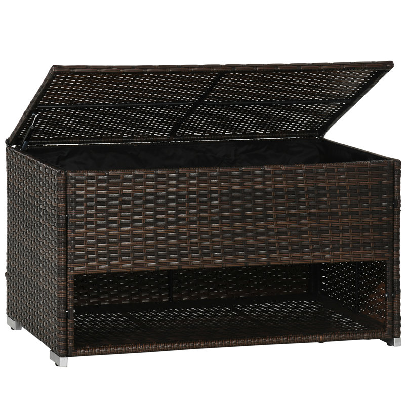 Boîte de rangement pour l'extérieur Outsunny, Brun