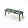 Motif floral Blue Coastal Dreams - Banc noir rembourré floral