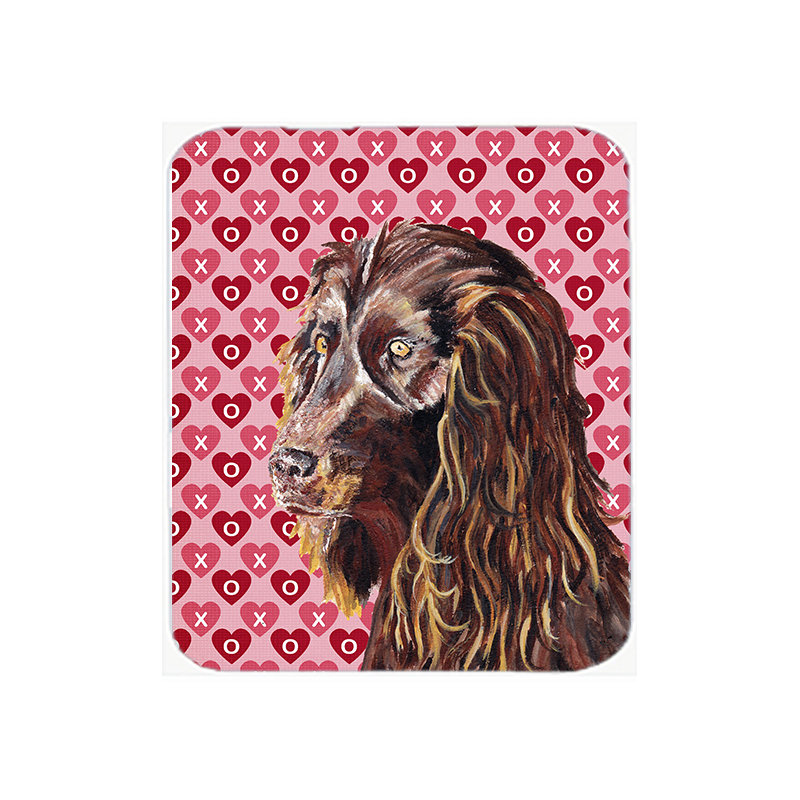 Planche à découper en verre saint-valentin boykin épagneul caroline