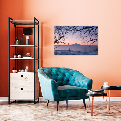«Alaskan Volcanoe Abstract Contemporary Landscape Nature», reproduction d'art murale