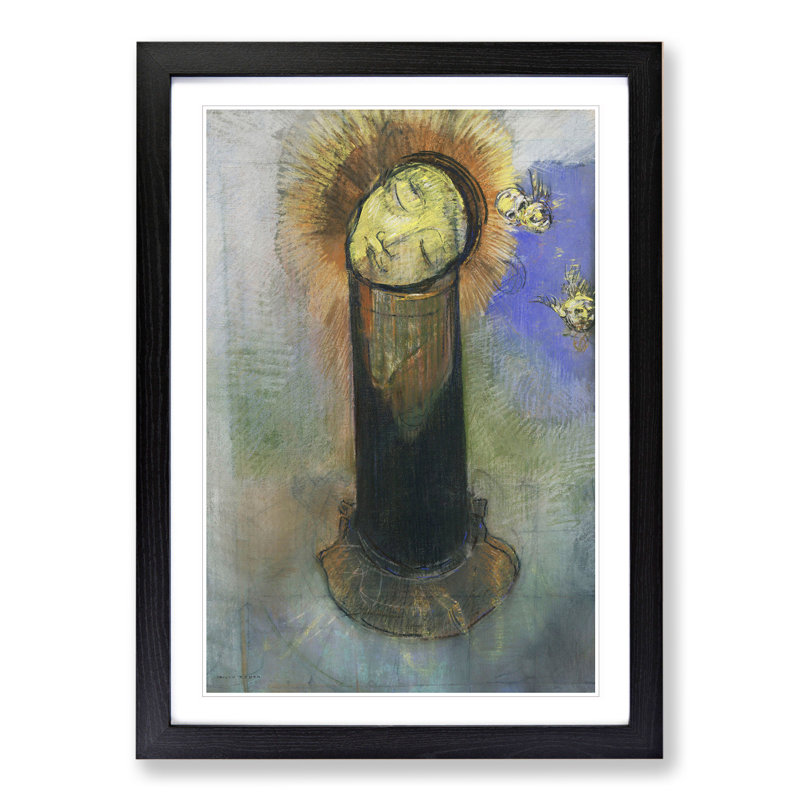 John the Baptist by Odilon Redon - Picture Frame Painting, Black Framed, 36cm H x 27cm W x 2cm D