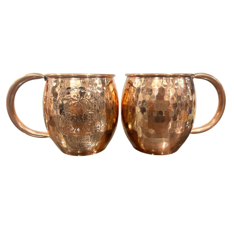Composite Handmade Copper Drinking Glass Set