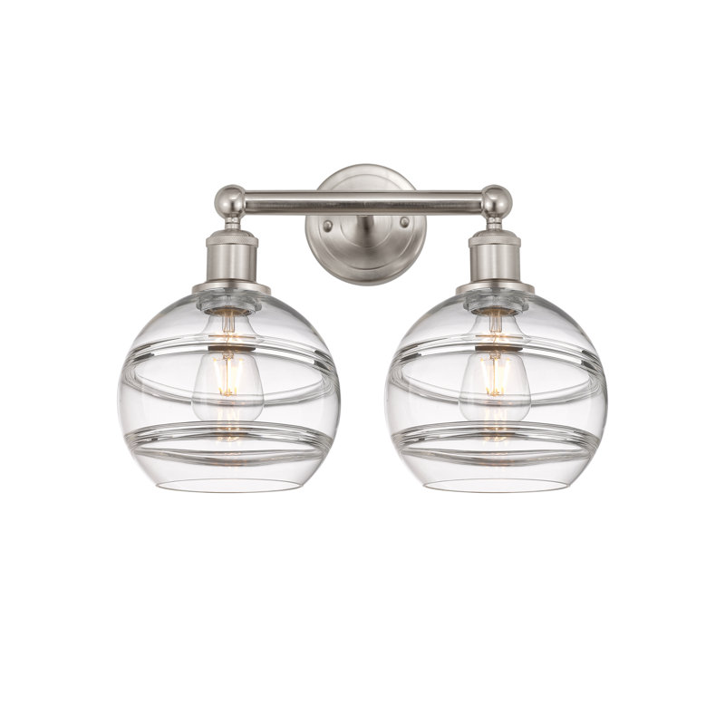Bienes 2 - Light Dimmable Vanity Light, Satin Nickel, Clear