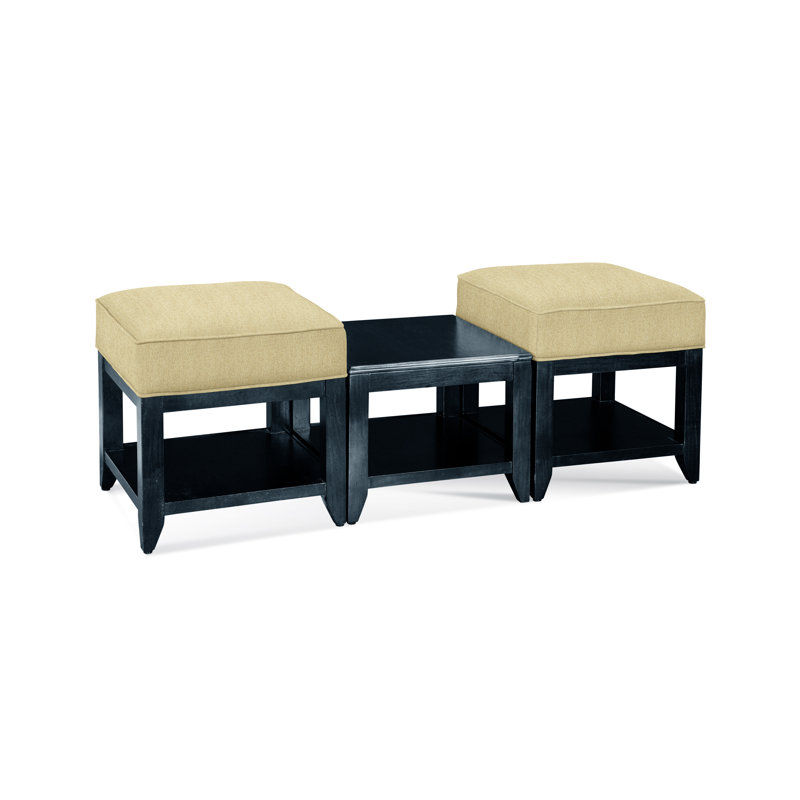 Elements Upholstered Cube Ottoman, Beige Sugar Performance; 0863-93, Java