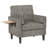 29" Wide Upholstered Solid Wood Accent Chair With Folding Side Table-30643664