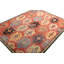 Distressed Homage Hand Knotted Wool Geometric Area Rug in Blue, Beige, Black, Red-1893211636